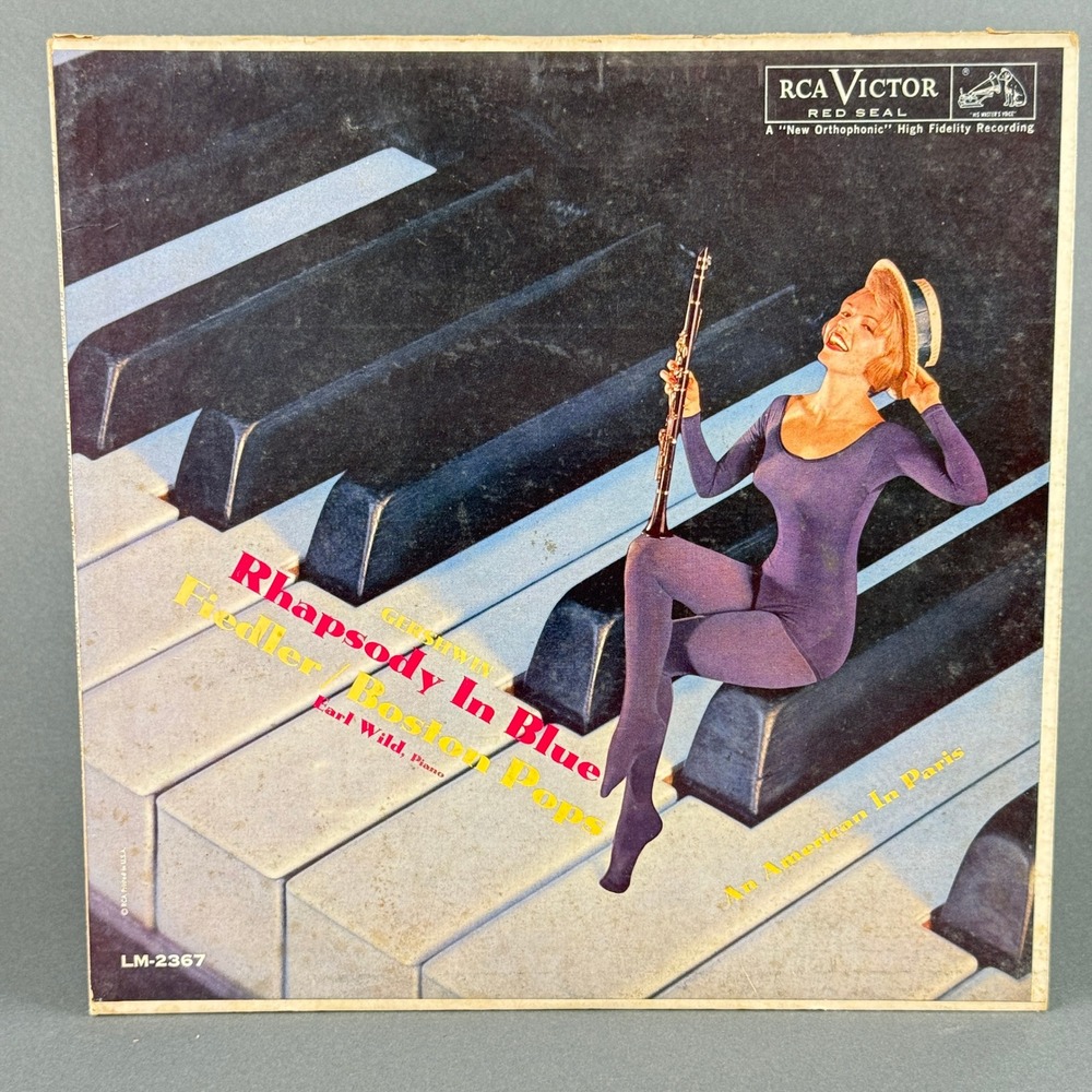 Rhapsody In Blue  Boston Pops Gershwin Vinyl Record - VG‎